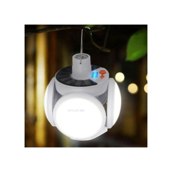 Đèn Led Năng Lượng Mặt Trời 4 Cánh Có Thể Đóng Mở 2029 - Đèn Tích Điện 4 Chế Độ Sáng