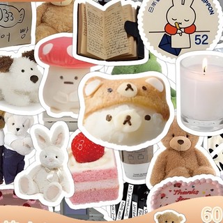 Zanmo Set 60 tấm hình dán sticker chống thấm nước hình gấu dễ thương chống thấm nước