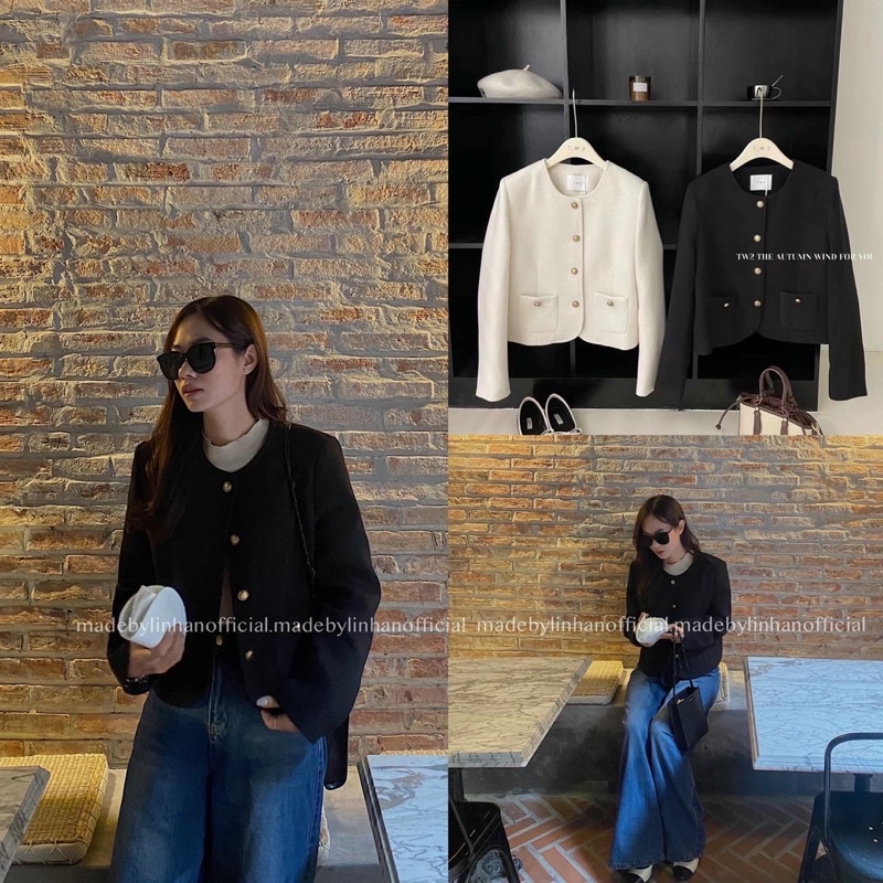 Áo Dạ Tweed TW2 cao cấp 🇰🇷 (Hàng có sẵn)