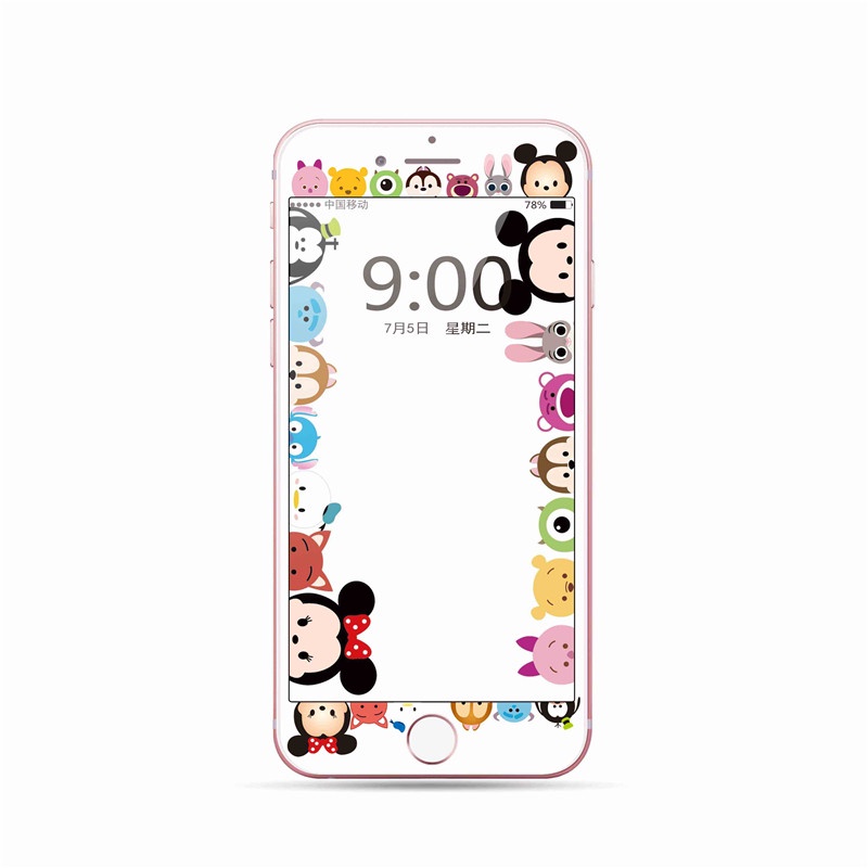 Ốp Điện Thoại Kính Cường Lực Họa Tiết Hoạt Hình Dễ Thương Cho Iphone 6 6s 6plus 6splus 7 8 + 7plus 8plus SE 2020 Se3