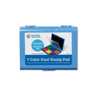  Learning Resources Bộ mực in dấu vân tay 7 màu an toàn cho trẻ - Jumbo 7 Color Ink Stamp Pad