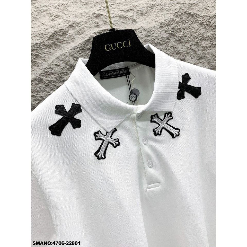 Áo Polo Nam Thêu Chữ Thập Viền Cổ Siêu HOT - Áo Polo Thêu Hình Cực Chất