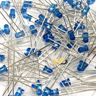 Led 3mm màu xanh dương siêu sáng 3.0-3.2v chân dài