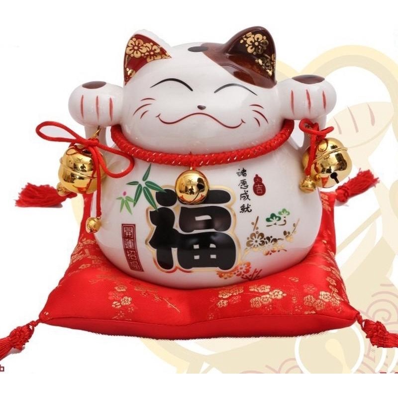 Mèo thần tài giữ của , thu hút vượng khí ,có kèm đệm ngồi ( giao màu ngẫu nhiên )_ supersale247