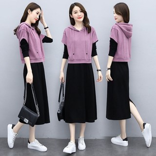 Bộ Áo Khoác Dài Tay + Chân Váy Ôm Dáng Thời Trang Dành Cho Nữ / Size M-3xl
