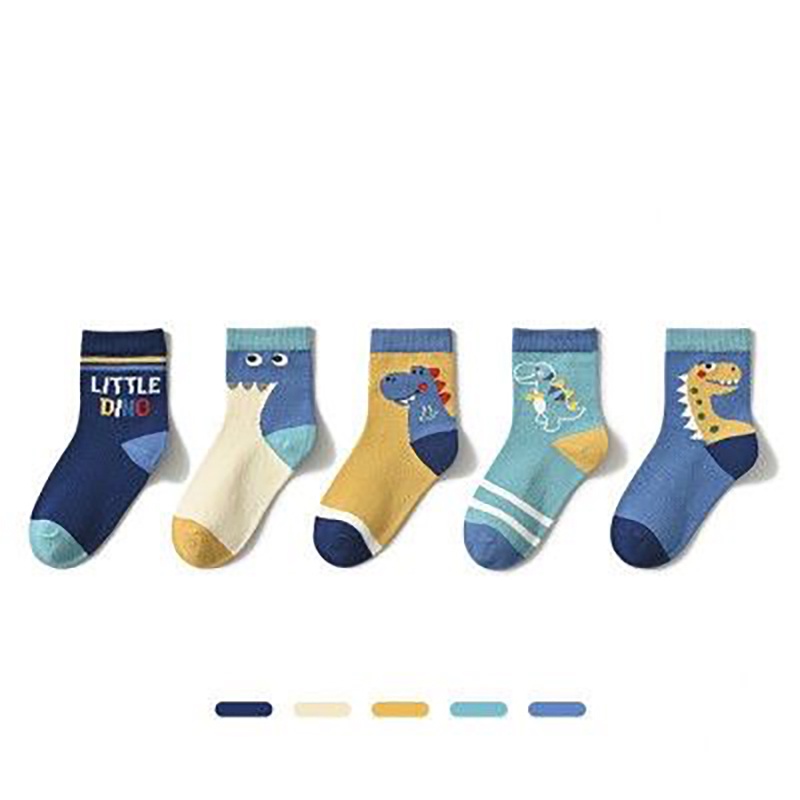 Tất vớ trẻ em cao cổ cotton co giãn hình siêu nhân động vật ngộ nghĩnh