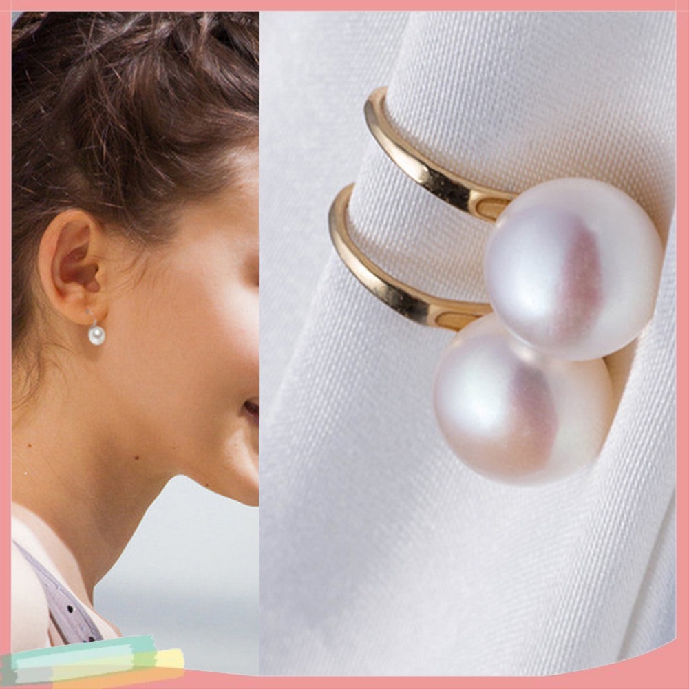 Cặp bông tai mini đính ngọc trai giả sang trọng cho nữ