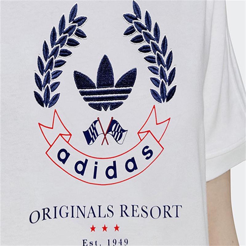 Áo Thun Tay Ngắn Chất Liệu 100% Cotton In Logo Adidas Cho Nữ