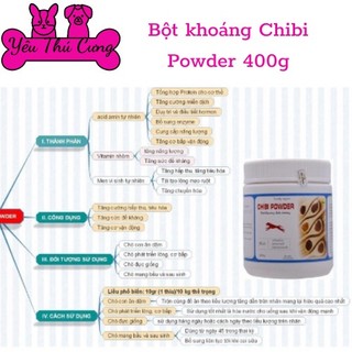 Bột khoáng Chibi Powder 400g -Yêu Thú Cưng