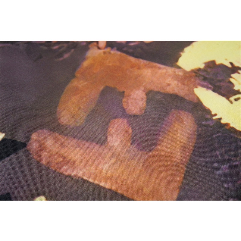 Áo Sơ Mi Unisex Tay Ngắn Họa Tiết Bảng Chữ Cái Doodle Màu Sắc Thời Trang Đường Phố F &amp; DI Cho Nam Và