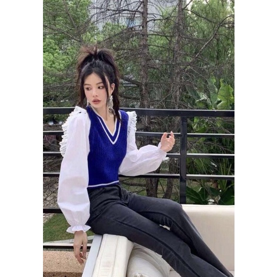 Áo gile len nữ HM chính hãng