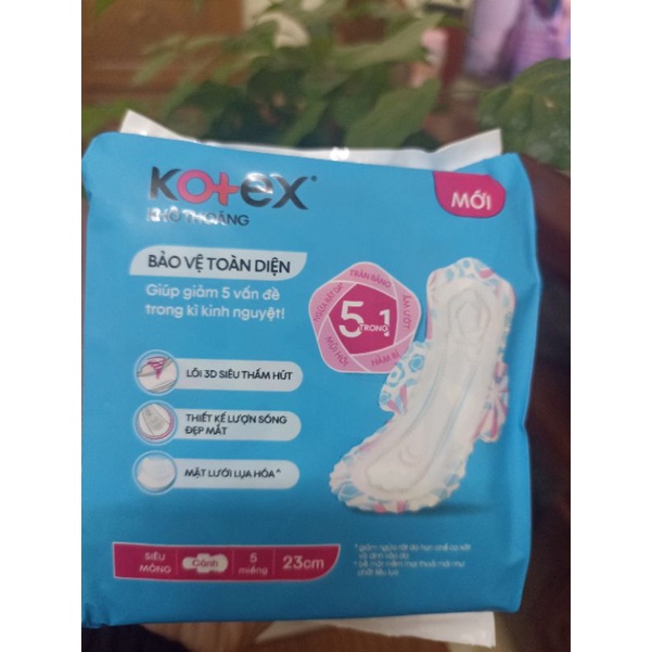Bặng vệ sinh Kotex 5 miếng siêu mỏng cánh