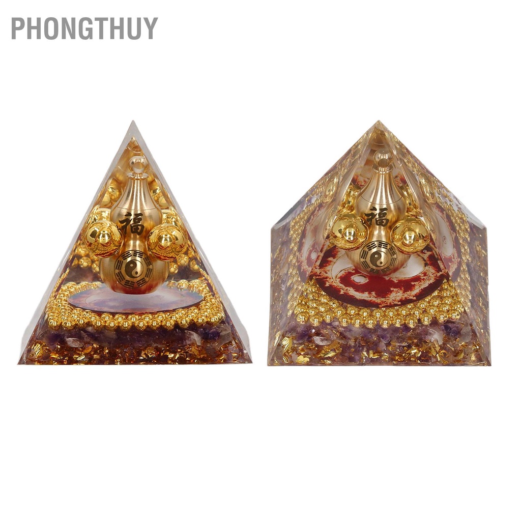 Đá Pha Lê Kim tự tháp 5cm Cân bằng năng lượng Để Bàn Trang trí Nhà cửa văn phòng