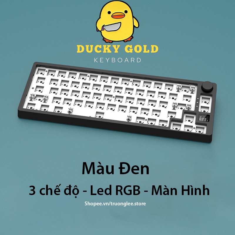 Bộ kit bàn phím cơ DK67 V2 - 3 chế độ - Màn Hình Hiển Thị - Hotswap - Núm Xoay - LED RGB