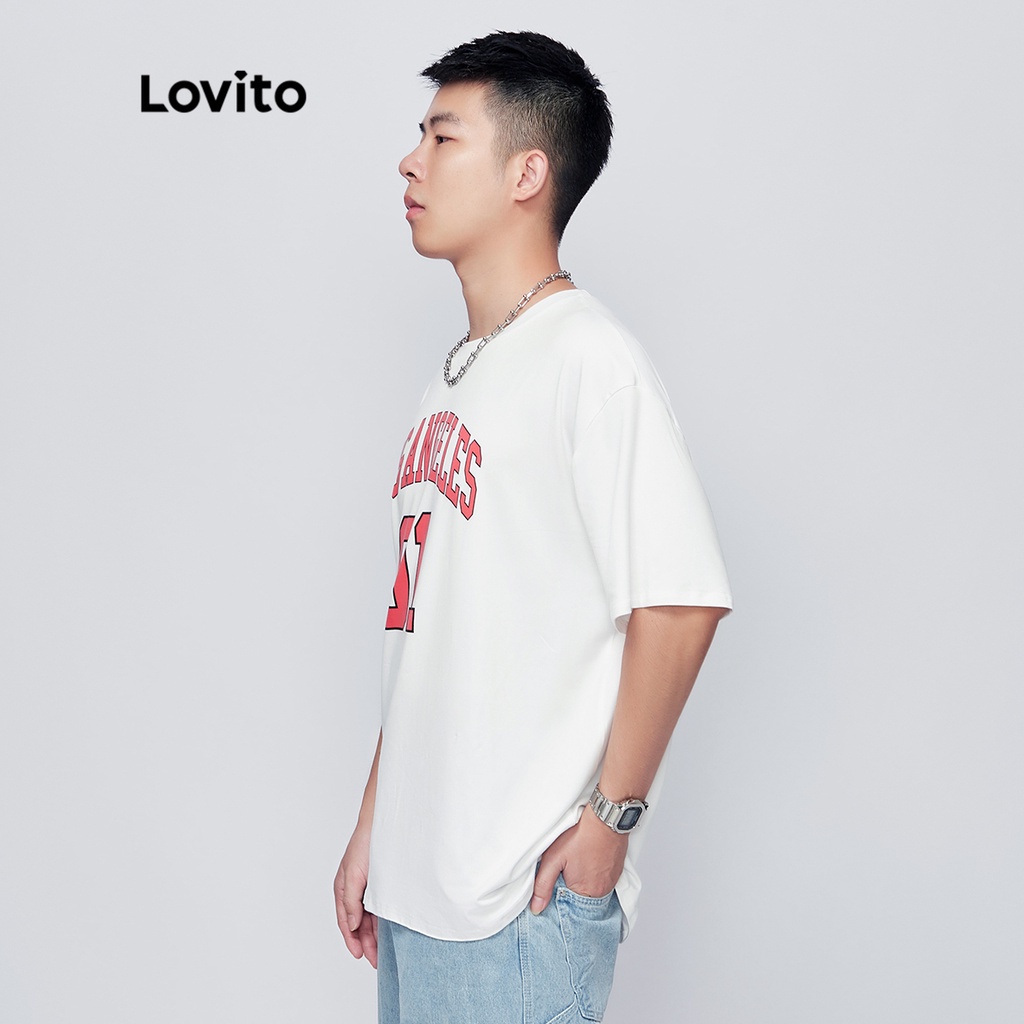 (GI? TR?C TI?P TR?C TI?P B?t ??u l��c 10:30)KOL's pick ?o thun Lovito Unisex Nam n? Th? thao th??ng ng��y Ch? in Th?i trang ngo?i c? H?p th?i trang
