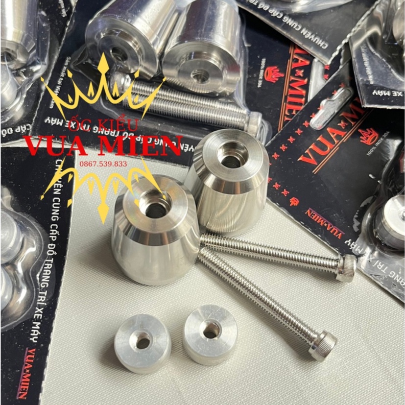 Gù tay lái mẫu SH350i inox 304 sáng bóng đằm tay lái