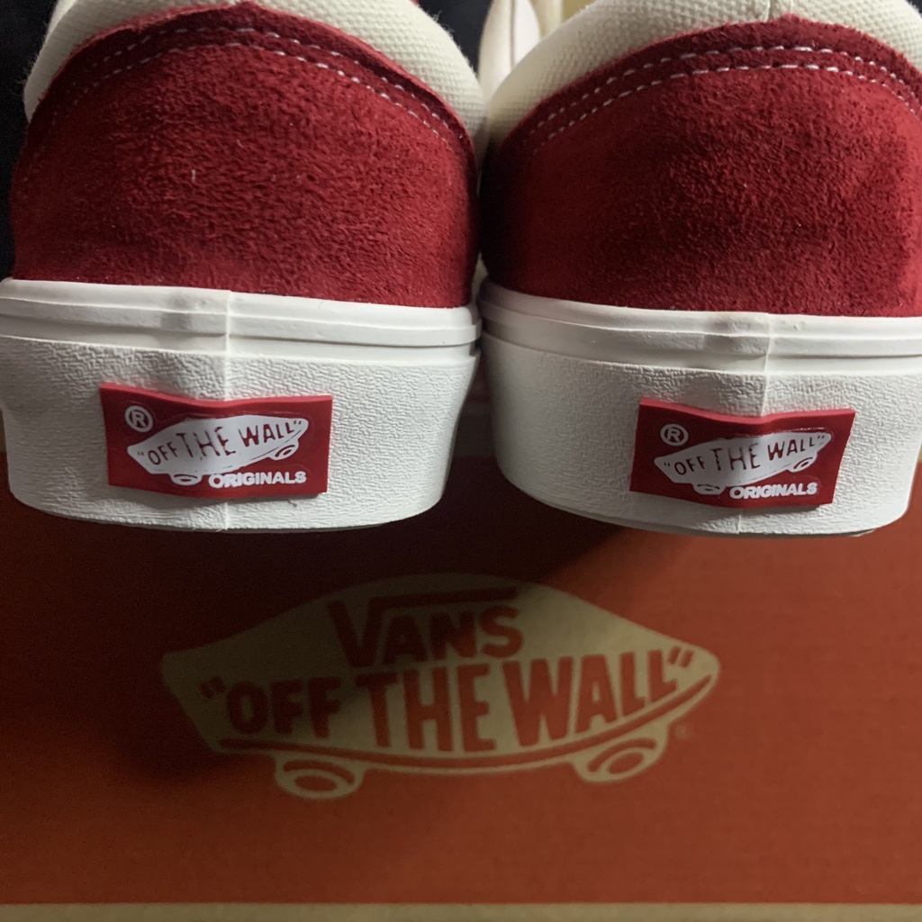 Giày Vans Vault Old Skool đỏ trắng cao cấp Full box