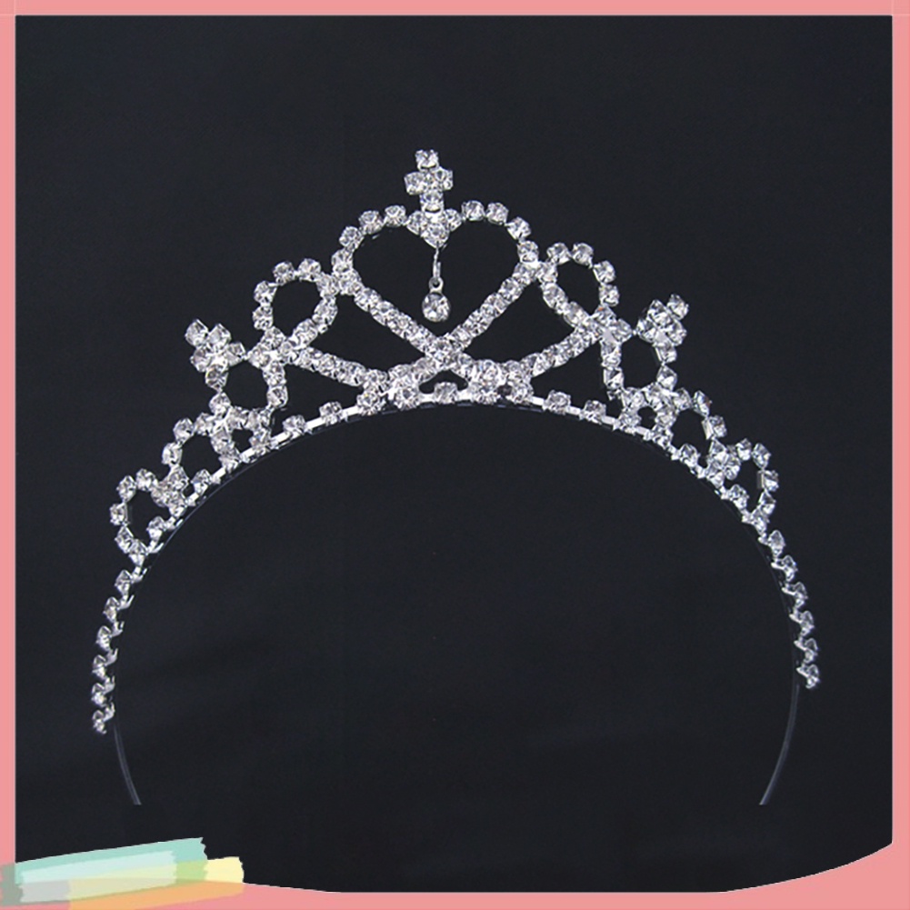 Băng Đô Cài Tóc Hình Vương Miện Đính Đá Xinh Xắn Cho Bé Gái