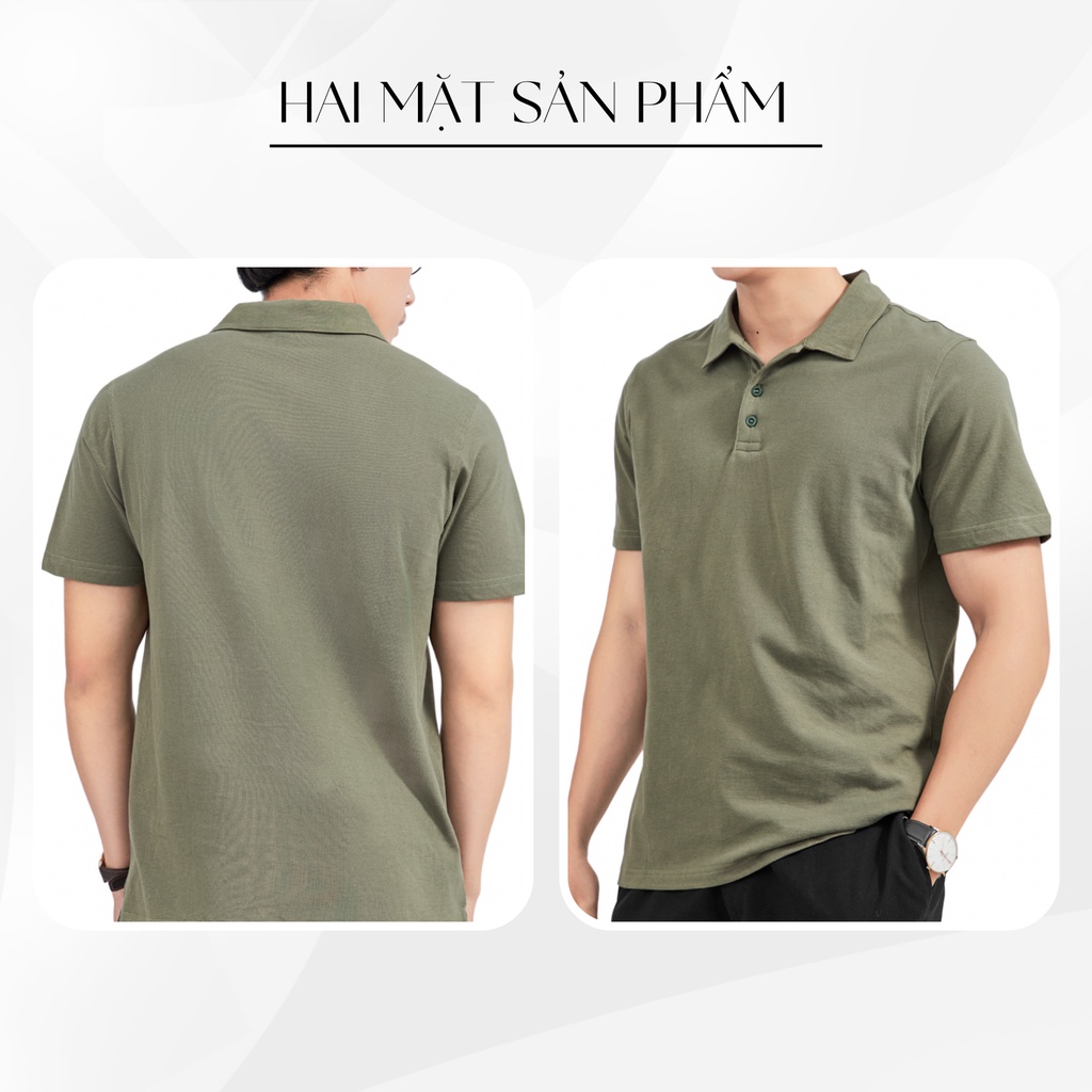 Áo Polo nam trơn tay ngắn HUDOMAN form slimfit chất vải cotton US cá sấu chống nhăn, bền màu AOPOLO-001