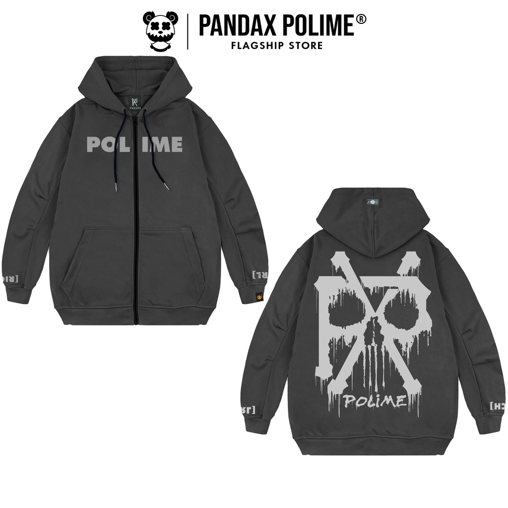 Hoodie zip local brand nam nữ PANDAX Spray Paint Skull , áo khoác nỉ chân cua unisex , form rộng premium cotton