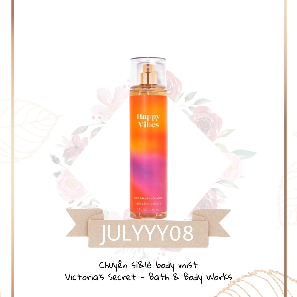 Xịt Thơm Toàn Thân HAPPY VIBES Mist +jɥȽÿ08+