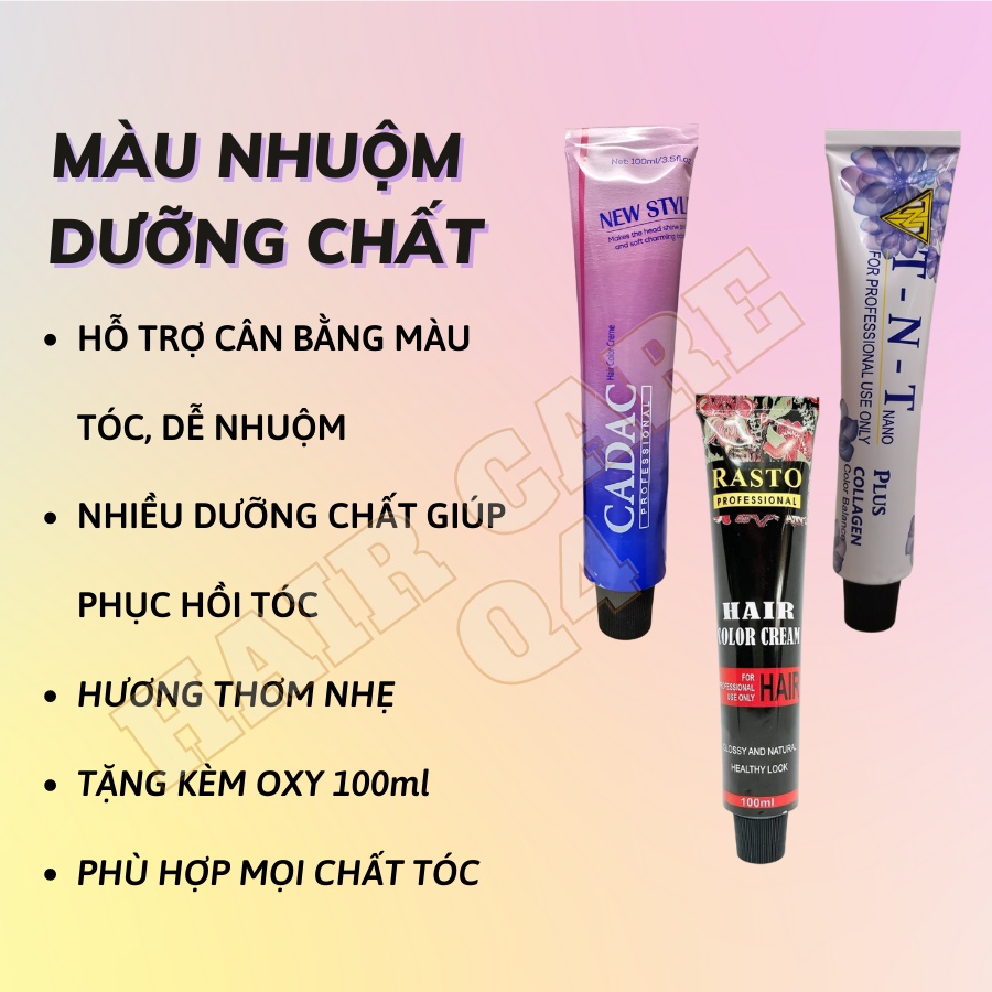 Thuốc nhuộm tóc cao cấp màu xám khói silver, xám bạc, khói xám