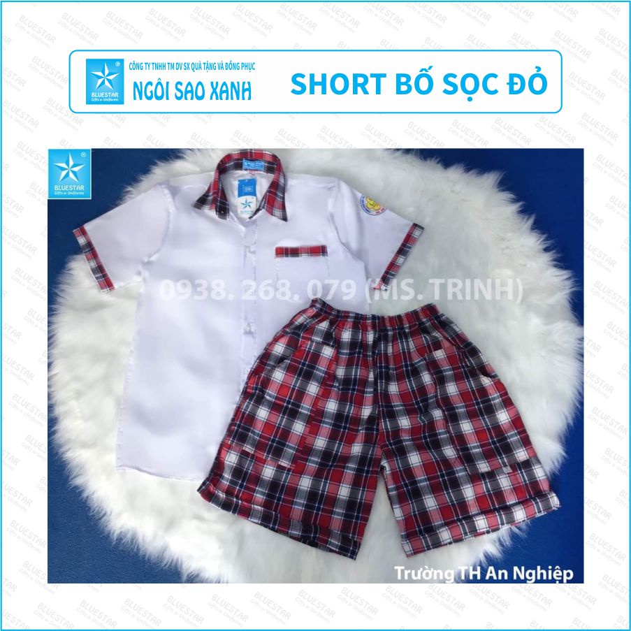 Quần Short bố sọc đỏ - tiểu học An Nghiệp