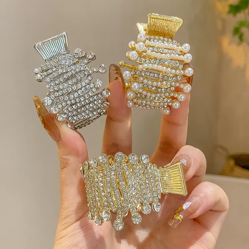 Kẹp Tóc Đuôi Ngựa Đính Đá Cao Cấp Thời Trang Dành Cho Nữ