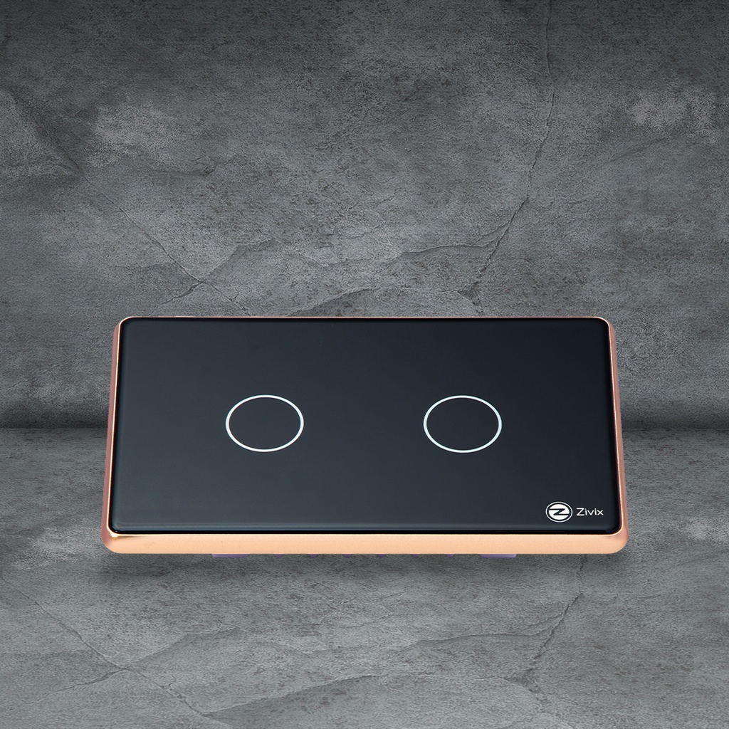 Công tắc thông minh Zigbee chính hãng ZIVIX viền nhôm bo cong cao cấp