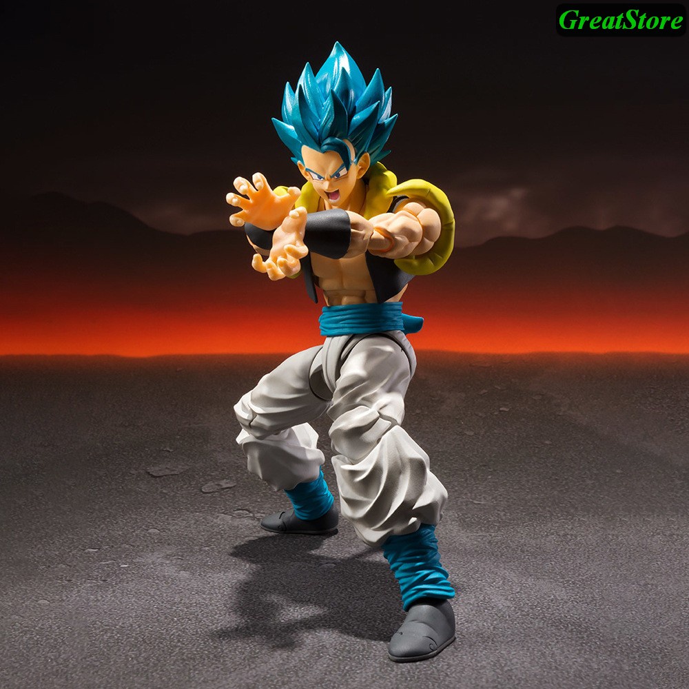 Mô hình Dragonball Gogeta super saiyan blue FIGMA Ation Figure 16 cm cử động được