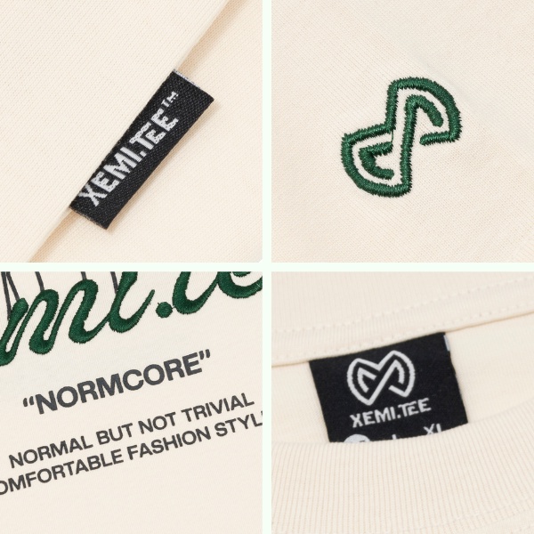 Áo thun local brand Xemi.tee form unisex dòng Signature Tee ver 1.0 giá rẻ màu kem