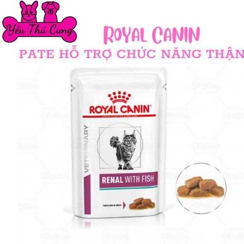 ROYAL CANIN RENAL WITH FISH - Pate HỖ TRỢ CHỨC NĂNG THẬN CHO MÈO 85g YÊU THÚ CƯNG 6718