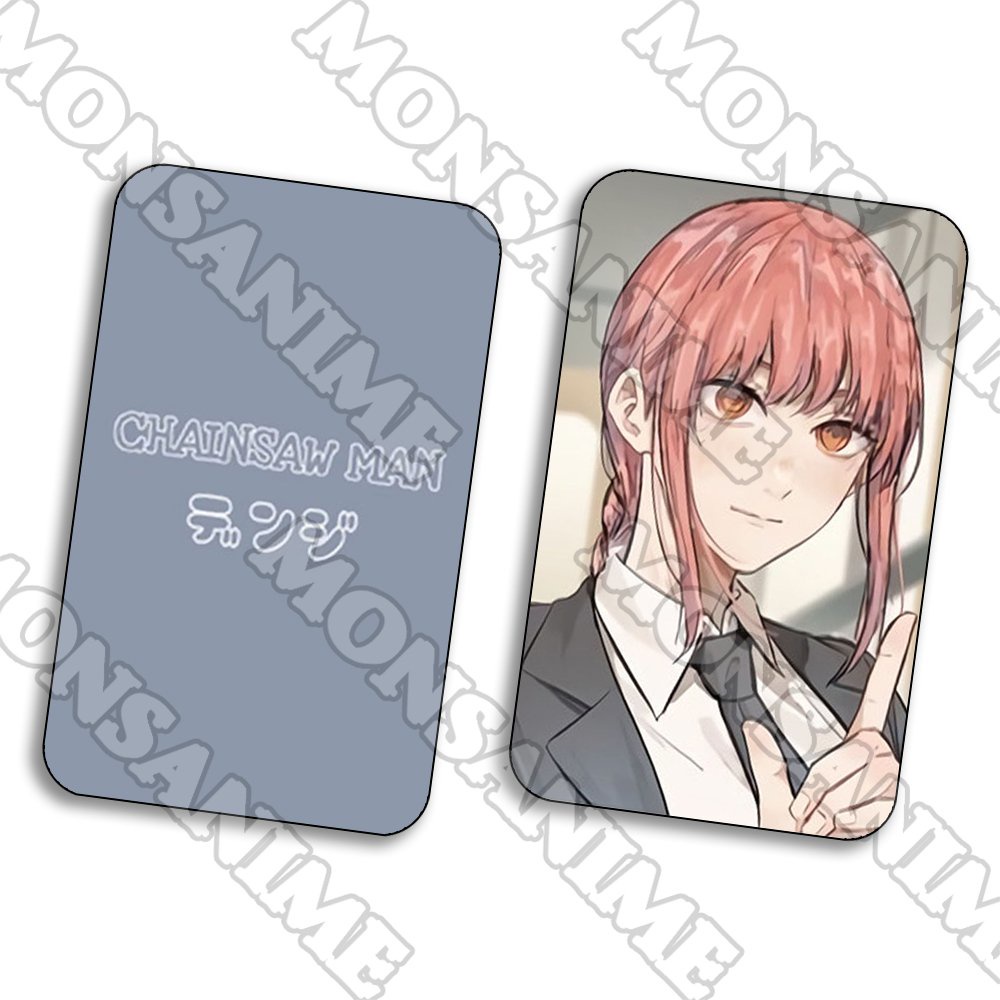 Ảnh card bo góc in hình CHAINSAW MAN Thợ săn quỷ ver Teen thẻ bo viền 5*8cm anime chibi sưu tầm 1 tấm