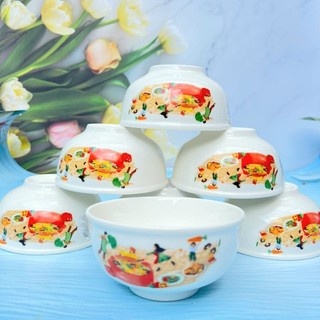 Bát ăn cơm họa tiết- chén sứ cao cấp