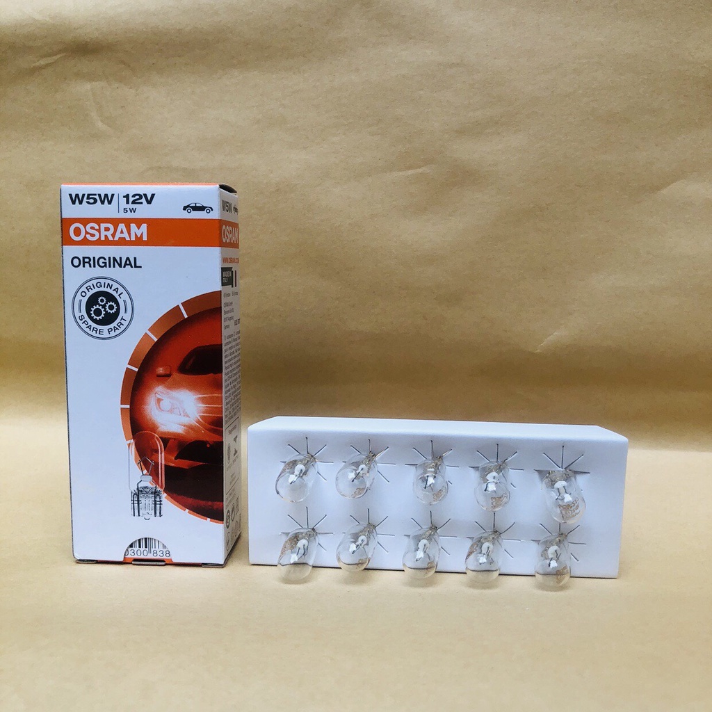 Bóng Đèn Chân Ghim Nhỏ 1 Tim OSRAM Original T10 W5W 12V 5W