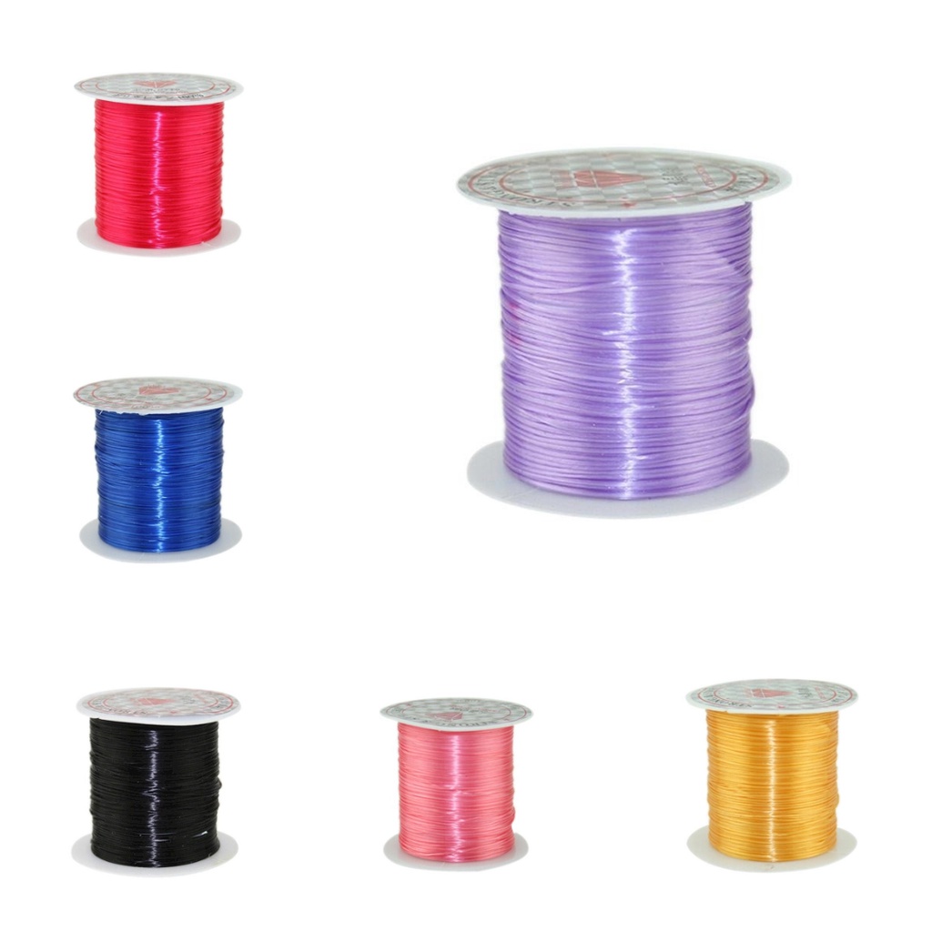 Cuộn Dây Cao Su Co Giãn 0.5mm * 10m Làm Trang Sức Tiện Lợi