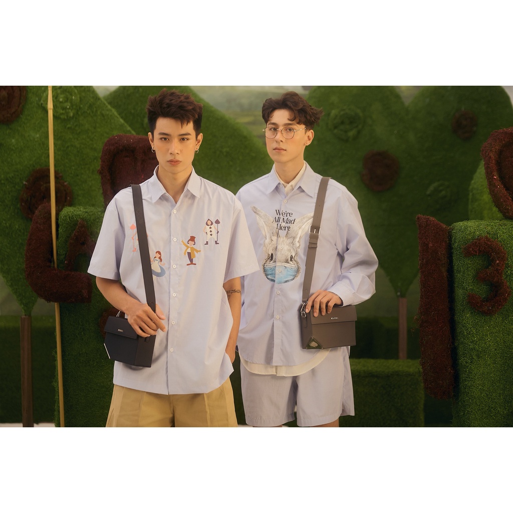 BLANKESPACE Áo Sơ Mi Tay DÀi RABMASK SHIRT Chất Liệu Kate Thời Trang Nam Nữ Unisex