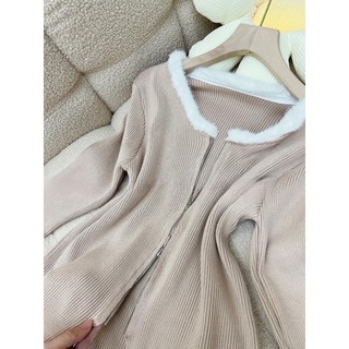 Set Váy Len Phối Lông Thỏ Nữ Tính | Winmit.studio