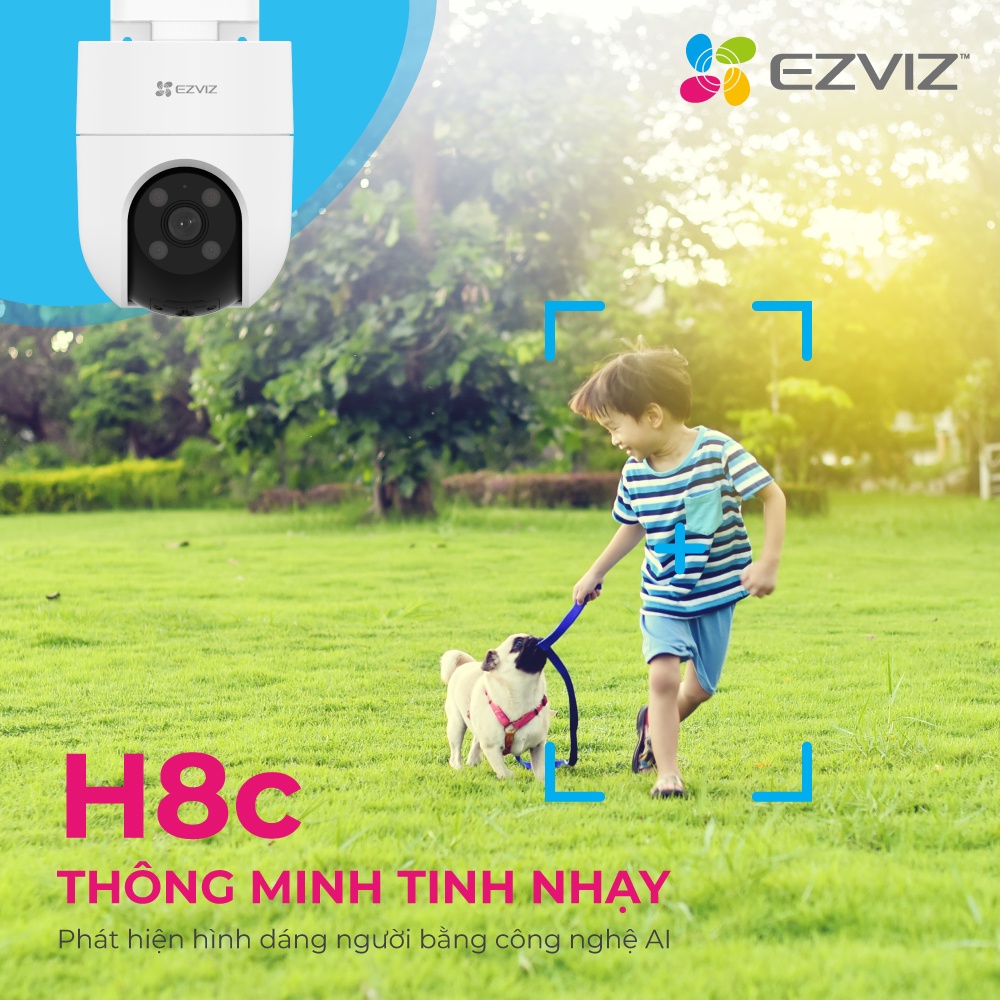 +  Camera EZVIZ H8C 2MP Full HD 1080P, ban đêm có màu, báo động thông m