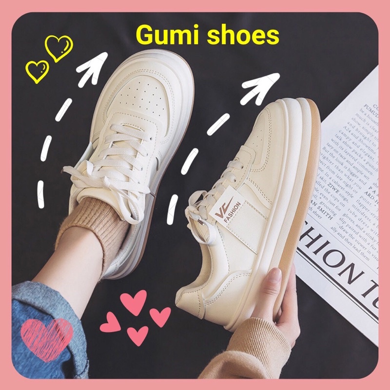 Giày thể thao nữ đế bánh mì basic vải canvas bata mới hot phong cách ulzzang đẹp cá tính GUMI Shoes