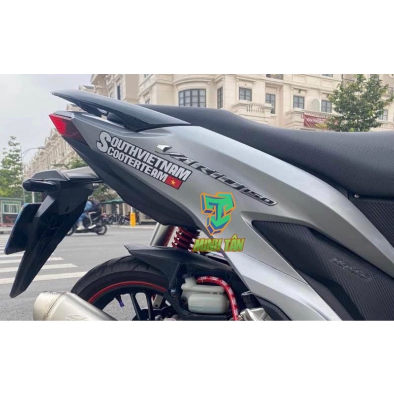 Tem SouthVietNam CooterTeam nền đen, trang trí mọi dòng xe