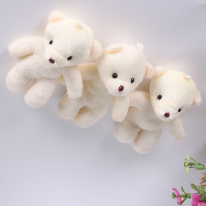 Gấu bông trơn nhỏ size 8 cm màu trắng như hình