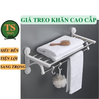 Giá Treo Khăn Nhà Tắm Cao Cấp, Kệ Để Đồ Nhà Tắm Phơi Khăn Tắm Quần Áo Dán Tường Thông Minh