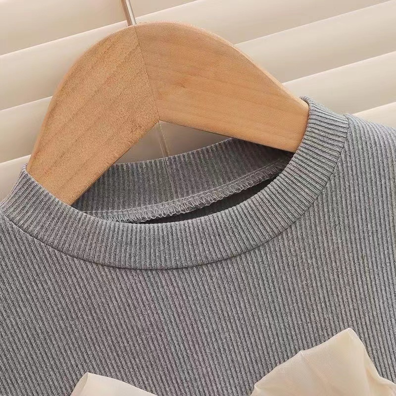 Đầm Dài Tay Phong Cách Hàn Quốc Đáng Yêu Dành Cho Bé Gái 0-4 Tuổi