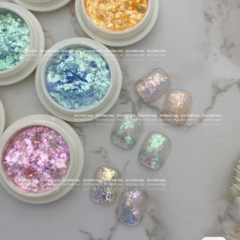 set Nhũ vụn khổng tước 6 màu