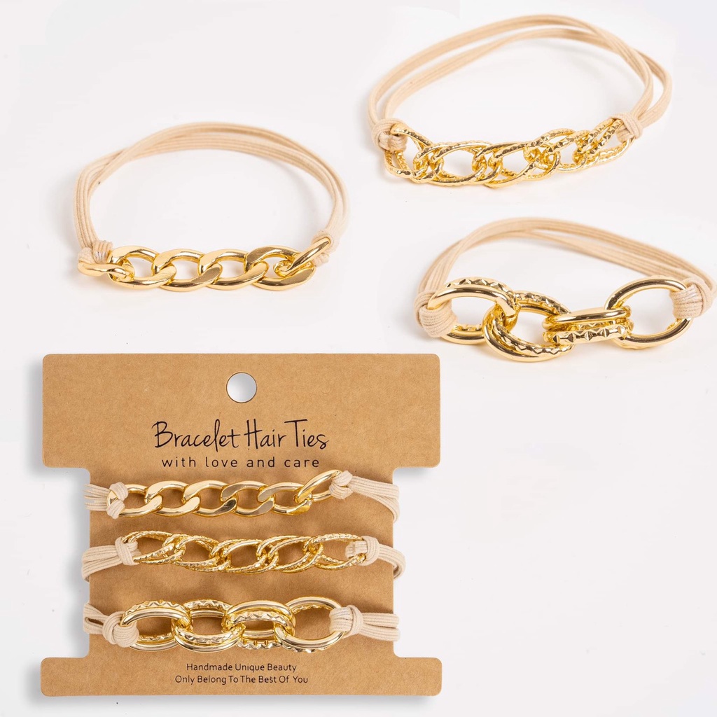 Combo 3 Dây Buộc Tóc, Vòng Tay Bằng Thun 2 Trong 1. Mẫu mới đang cực hot tại Mỹ và Châu Âu