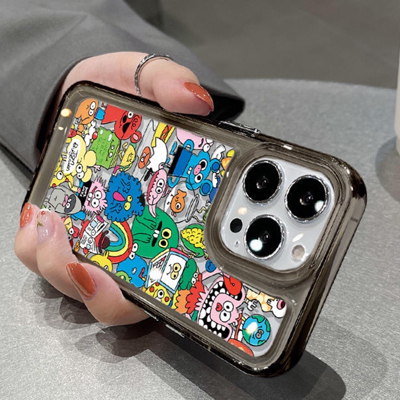 Ốp Điện Thoại Mềm Trong Suốt Chống Sốc In Hình Quái Vật Cho IPhone 14 Pro Max 13 12 11 XR XS X 8 7 6 6S Plus SE 2020