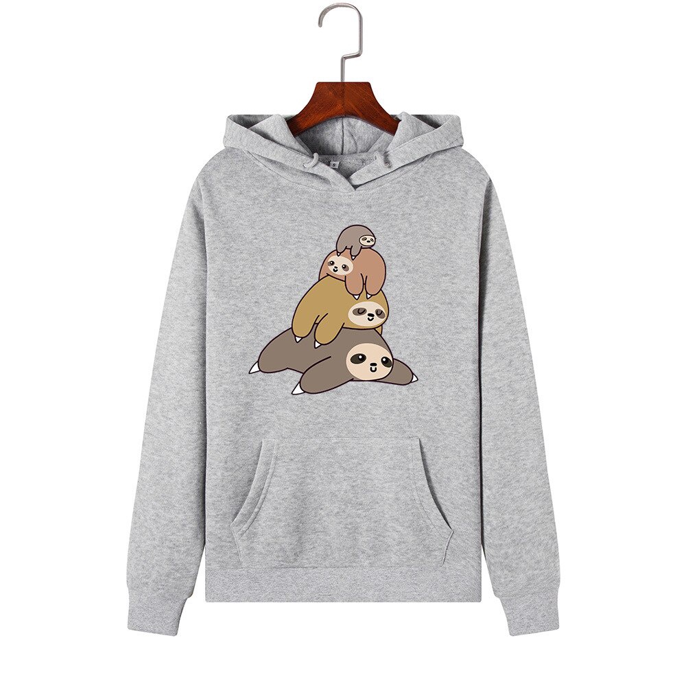 Zw Lazy Koya Sloth Áo Khoác Ngoài Có Mũ Trùm Đầu Hoạt Hình Đường Phố Trẻ Trung Làm Quà Tặng Giá