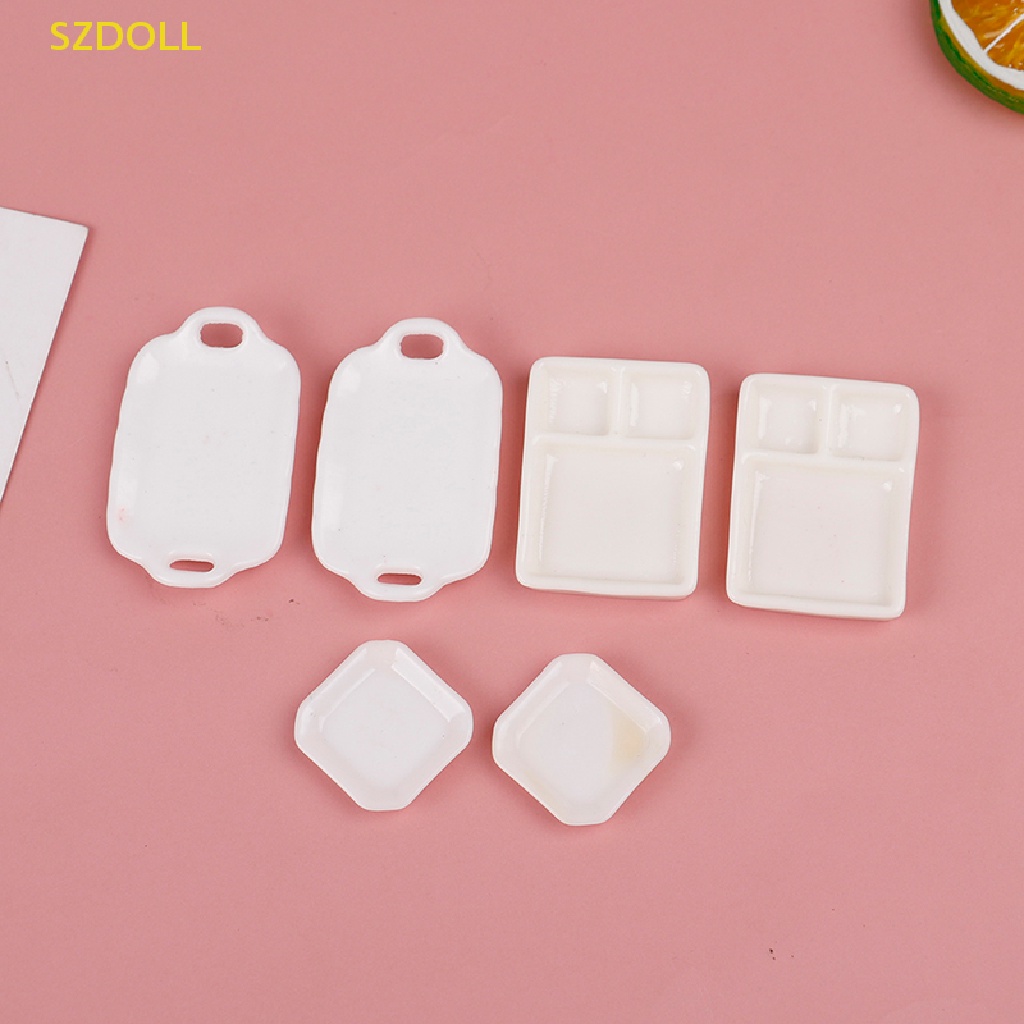 Mô Hình Đĩa Muỗng / Khay Đựng Bánh Trang Trí Nhà Búp Bê