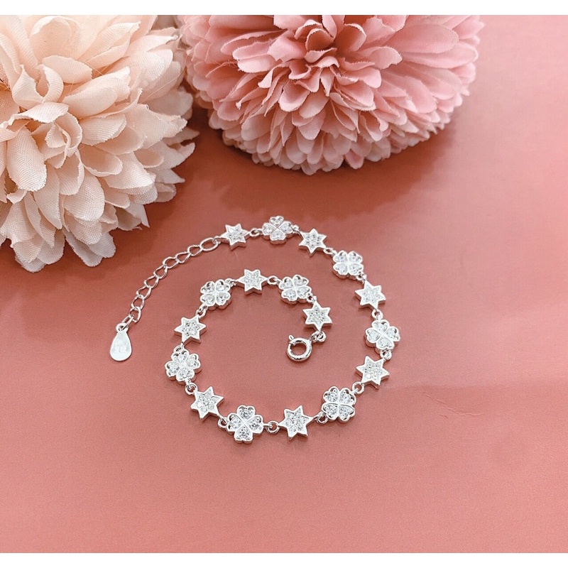 Lắc vòng tay sóng ngôi sao bạc ta may mắn